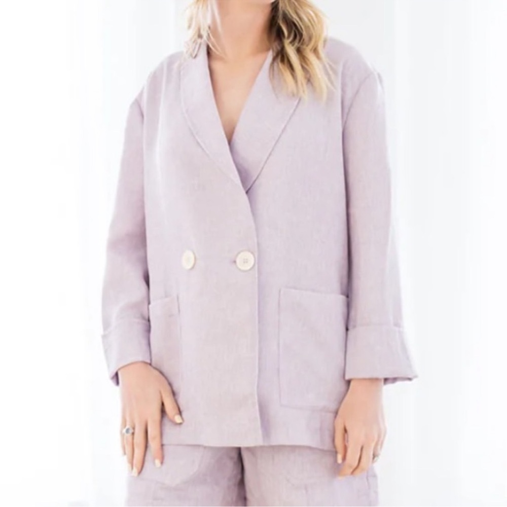Current Air Lavender Shawl Collar Blazerr